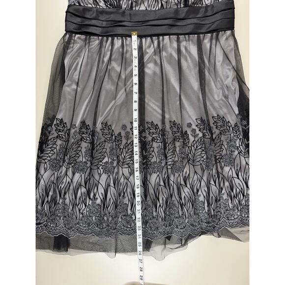 Vintage Y2K Fairy Grunge Mesh Dress 18W Black Silver Whimsigoth HOCO Formal - Picture 4 of 16